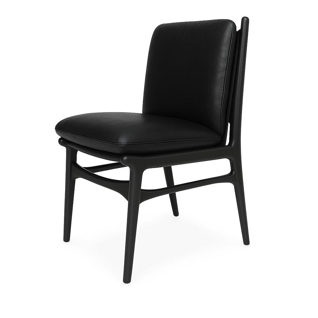 Scaun piele NEAGRA | model ALDO NA