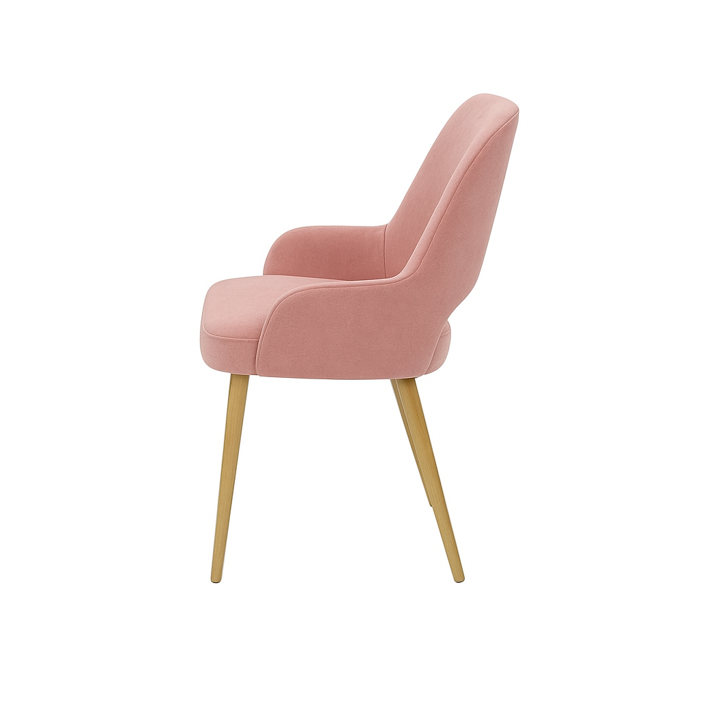 Scaun catifea ROZ | model HUGO
