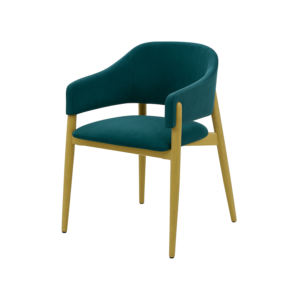 Scaun catifea ALBASTRA | model ALMA