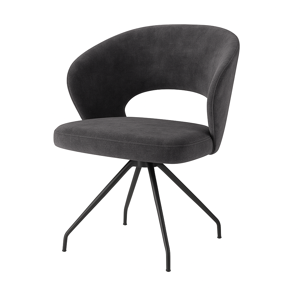 Scaun catifea GRI | model ROSE