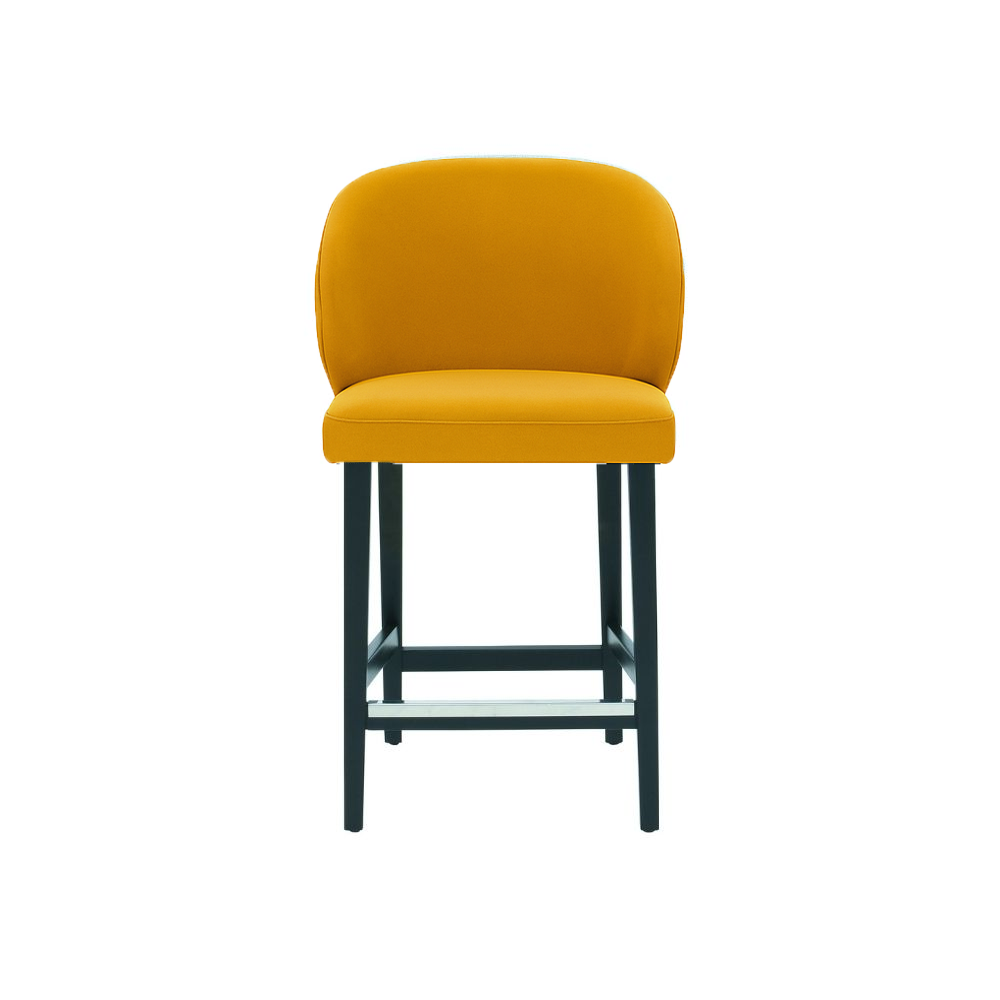 Scaun de bar catifea GALBENA | model CAPRICE