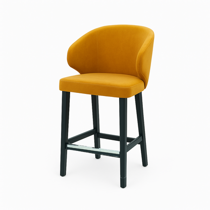 Scaun de bar catifea ROZ | model CAPRICE