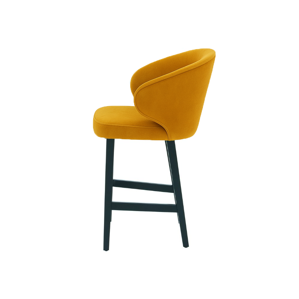 Scaun de bar catifea ROZ | model CAPRICE