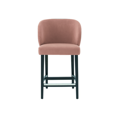 Scaun de bar catifea ROZ | model CAPRICE