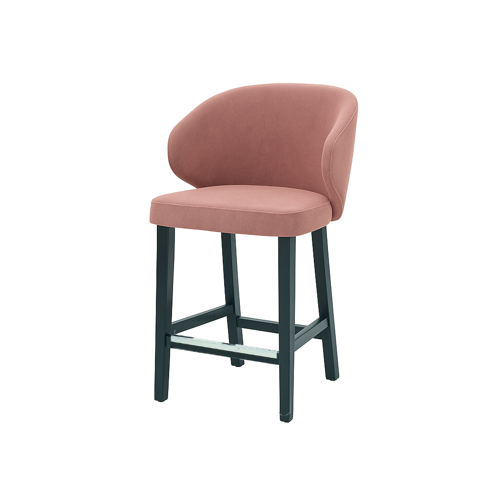 Scaun de bar catifea TURCOAZ | model CAPRICE