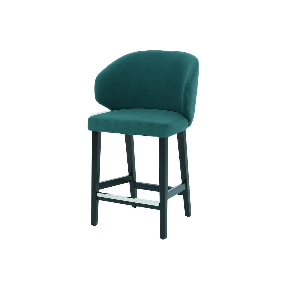 Scaun de bar catifea ROZ | model CAPRICE