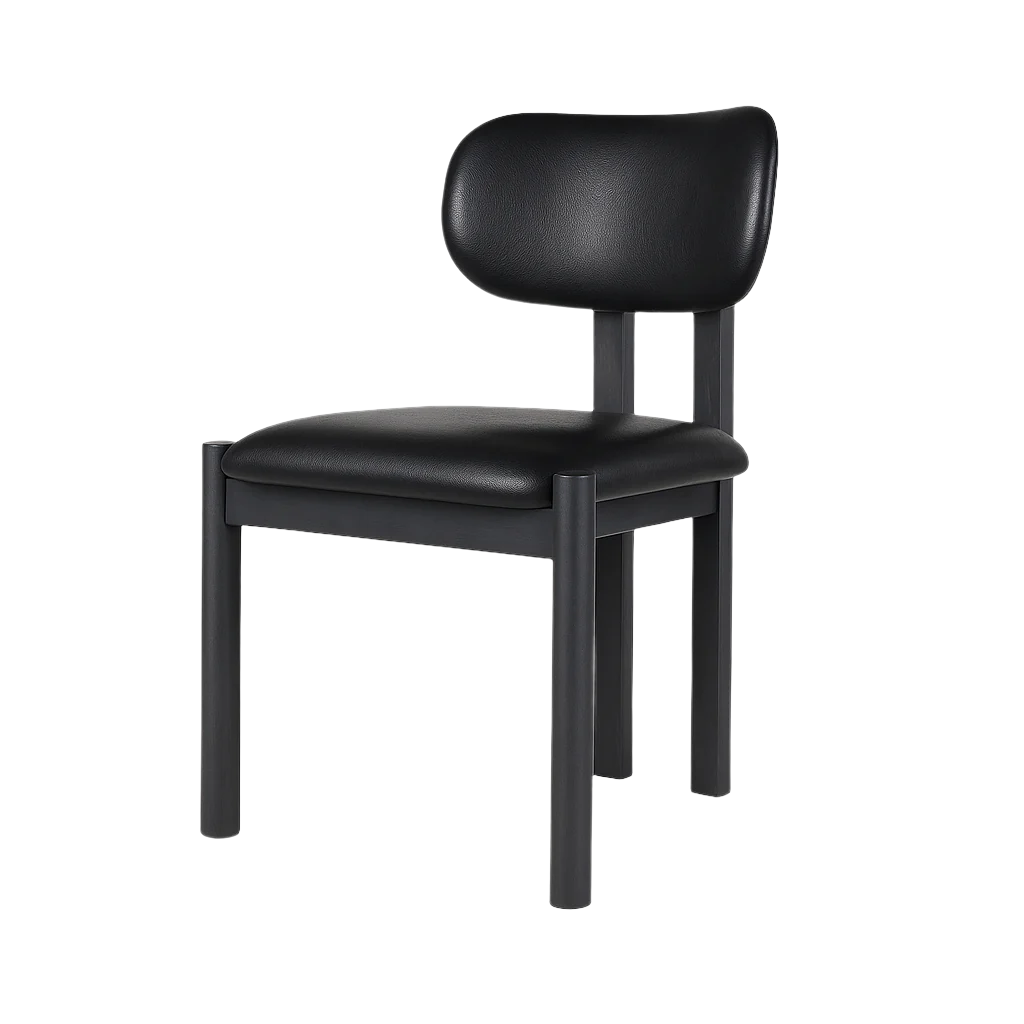 Scaun piele NEAGRA | model ARIANA